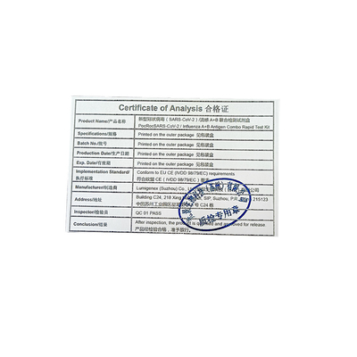 SARS-CoV-2 griep een Griep A van Ce van Kit Colloidal Gold Nasal Swab van de Griepb Snelle Test