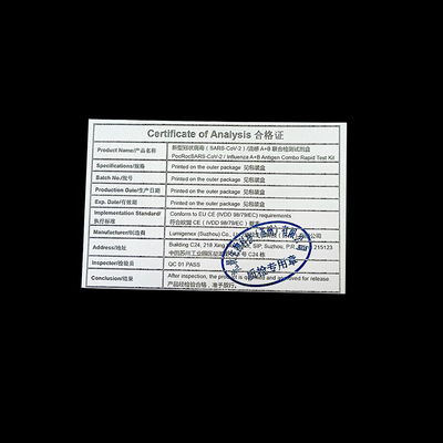 SARS-CoV-2 griep van de Testkit colloidal gold nasal swab van B Snel Ce ISO