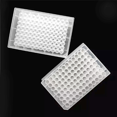 Laboratorium verbruiksartikelen 2,2 ml 96 diepe wells plaat plat / ronde bodem transparant