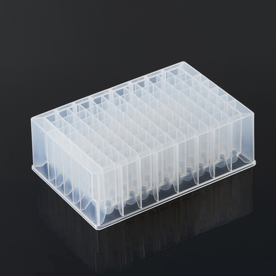 Laboratorium verbruiksartikelen 2,2 ml 96 diepe wells plaat plat / ronde bodem transparant