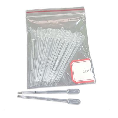 USP-goedgekeurd LDPE-materiaal Zelfafvoerende Pasteur Capillaire Pipet Wegwerpartikelen