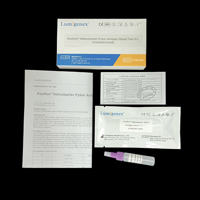 De Snelle Test van Lumigenexhelicobacter Pylori door Colloïdaal Gouden Gediplomeerd Ce