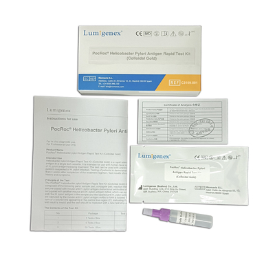 Van de het Antigeen Snelle Test van Helicobacter de Uitrustings (Colloïdaal Goud) H.Pylori Snelle Test Pylori van de huistest door Faecaal Specimen