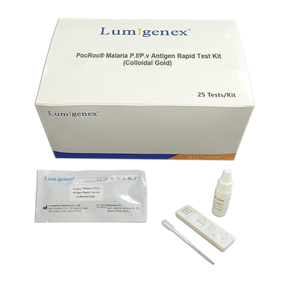 Ce Goedgekeurde Malaria P.F P.V Antigen Rapid Test Kit Colloidal Gold