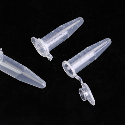 Doorzichtige steriele microcentrifugebuisjes, PP 1,5 microcentrifugebuisjes