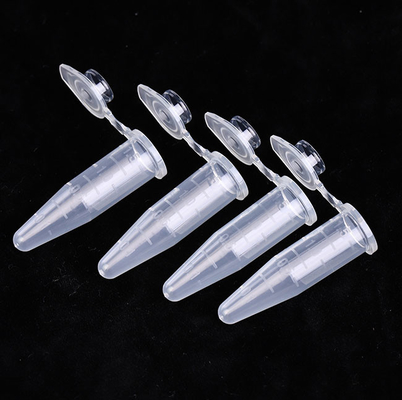 Doorzichtige steriele microcentrifugebuisjes, PP 1,5 microcentrifugebuisjes