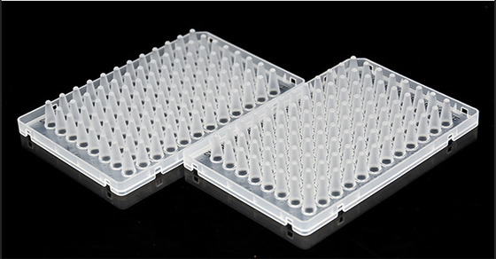 Wegwerp doorzichtige ABI 96 goed omrande PCR-platen polypropyleen