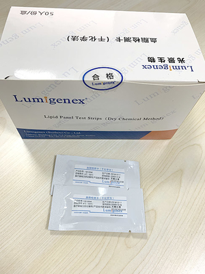 OEM Lipid Panel-teststrips, ISO13485-testkit voor cholesterol en triglyceriden